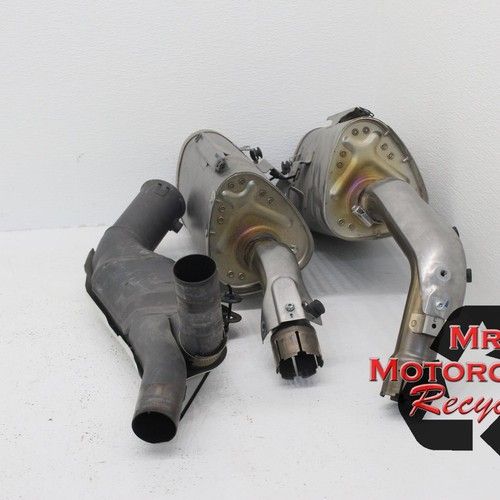 09-14 YAMAHA YZF 1000 R1 COMPLETE EXHAUST MUFFLERS SLIP ON CAN SILENCER C24