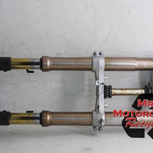 01 02 SUZUKI GSXR1000 GSXR 1000 OEM FRONT END FORKS SUSPENSION TRIPLE AXLE  Q